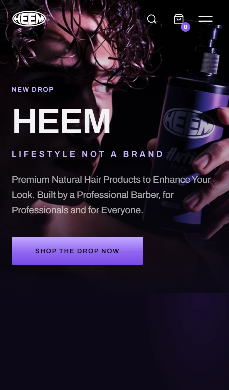 HEEM by JV — mobile view